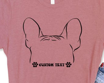 Custom French Bulldog Shirt | Personalized French Bulldog Name Tee | Frenchie Mom Dad Shirt | Dog Lover Gift