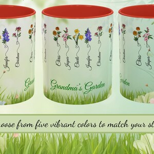 Unique Custom Birth Month Birth Flower mug, Mother&#39;s Day Gift, Custom Mom Mug, Mothers Birthday Mug, Plant Lover Gift, Personalized Gift