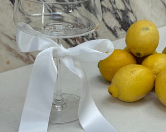 Personalized Satin Ribbon Bow Place Card, Wedding Table Decor