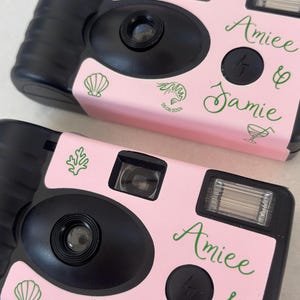 Pink Personalised Disposable Camera, Custom Party Favor, Wedding, Birthday Event Camera