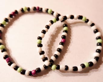 Beetlejuice Inspired Beaded Bracelet