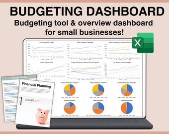 Small Business Budget Tracker Excel, Monthly Yearly Financial Planner, Small Business Bookkeeping, Finance Planner, Template Entrepreneur