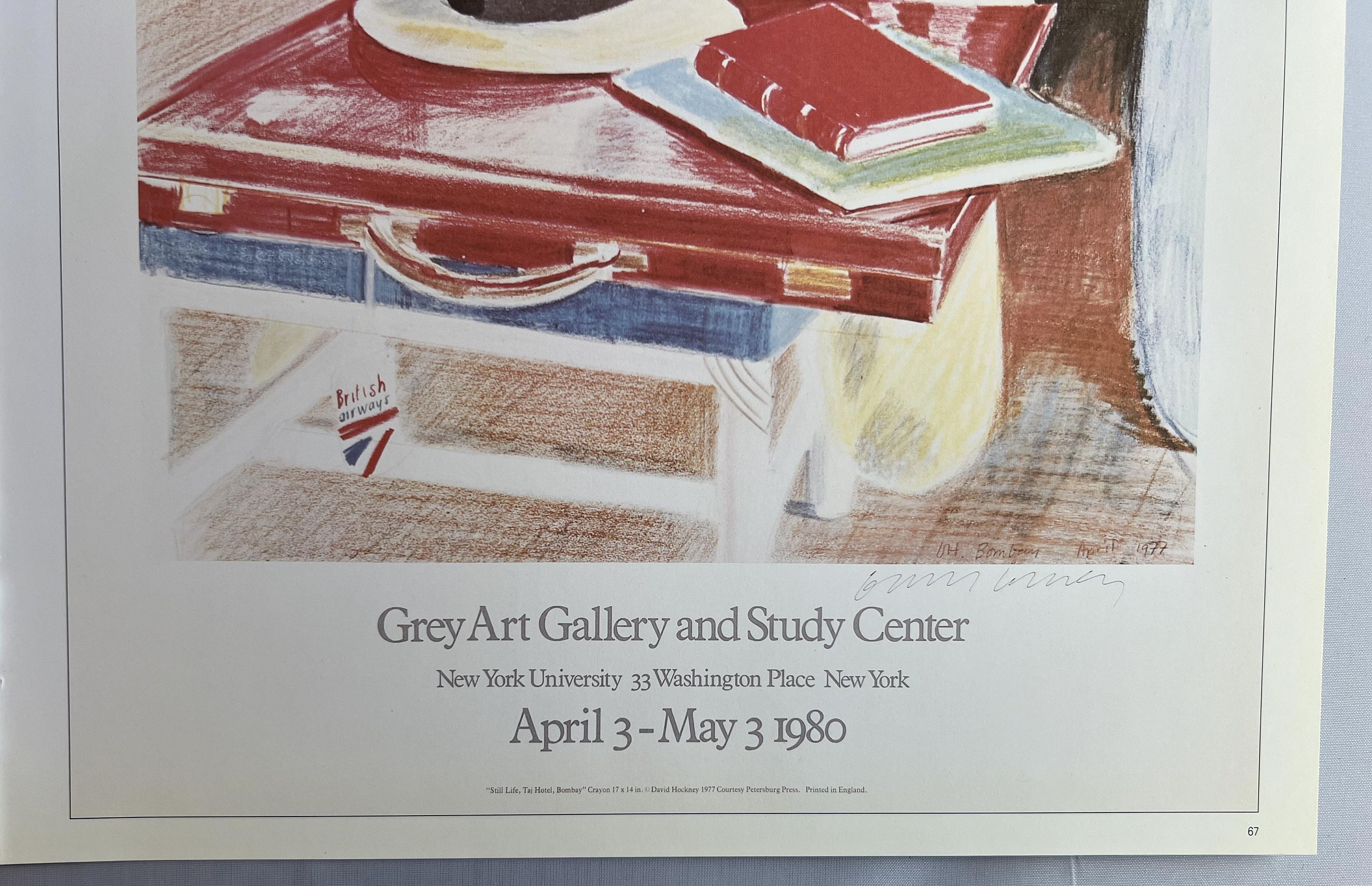 David Hockney “Still Life, Taj Hotel, Bombay” Vintage New York Art Exhibition Ad 1980 David Hockney “Still Life, Taj Hotel, Bombay” Vintage New York Art Exhibition Ad 1980