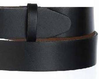 Oil Tanned Black Leather Belt Strap with Snaps -Black Snap on Belt - US Made - Womens Mens- 1.5" Width - Small 31 32 33 - More Styles Avail