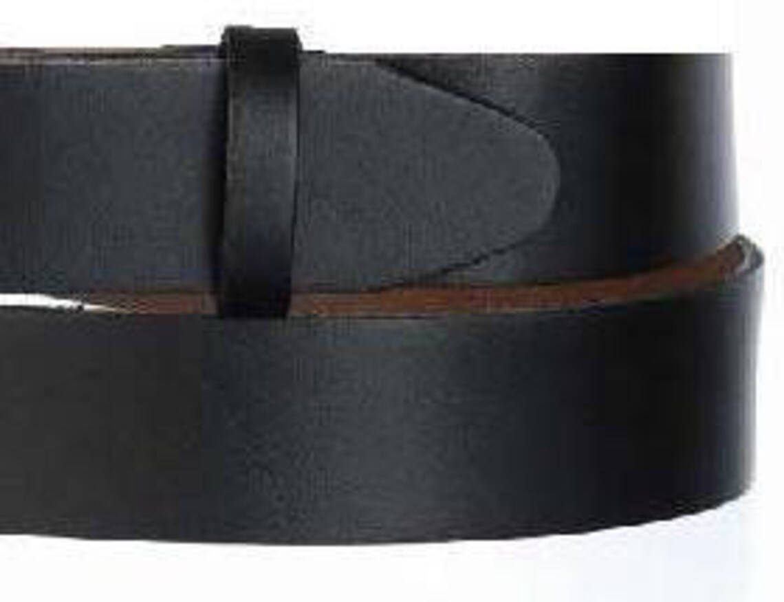 Dark Brown Leather Belt Strap Snap on Removable Contrasting Etsy