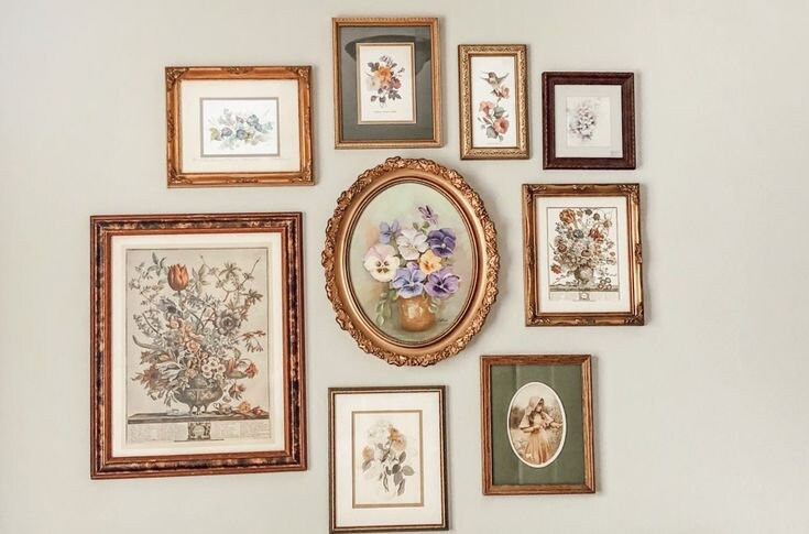 Large Vintage Furber JULY FRUIT Print, 12 Months of Fruit, 1700s