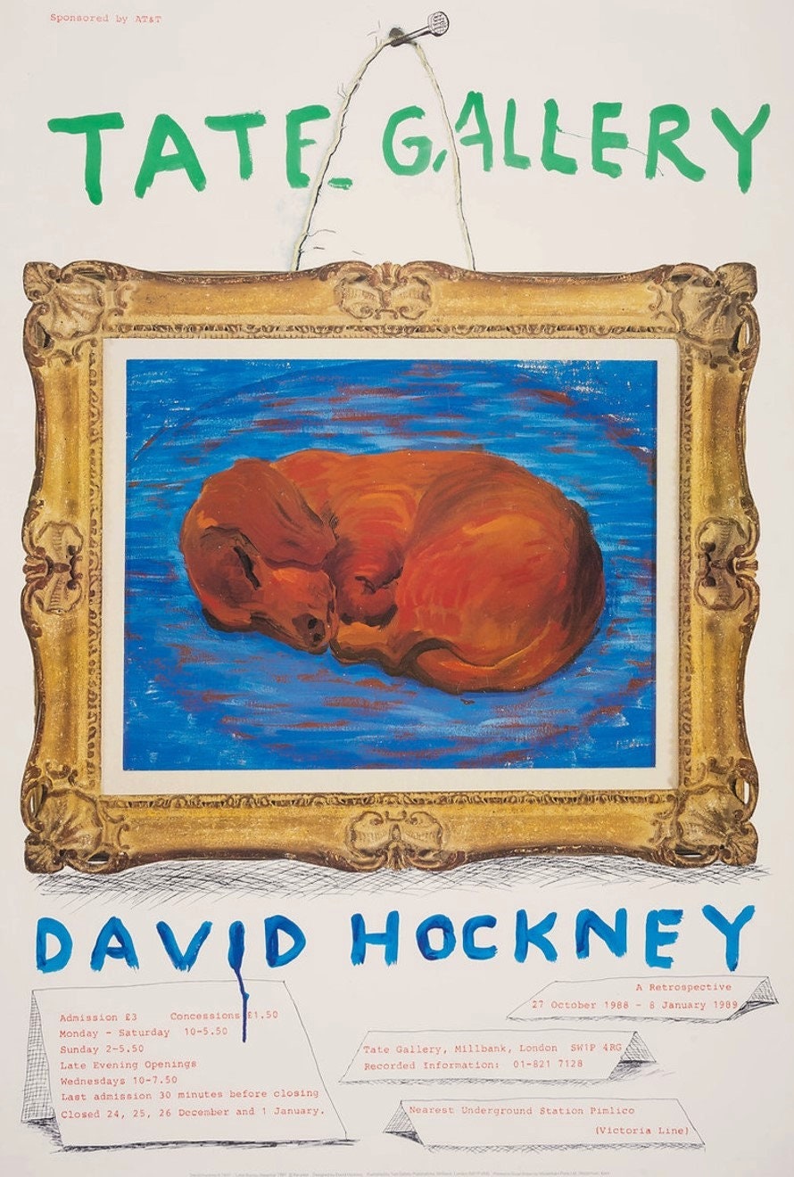 David hockney dachshund poster - Etsy 日本