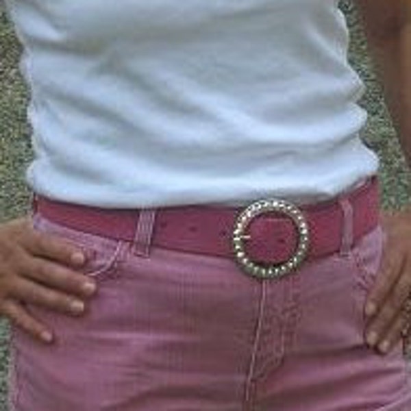 Leather Belt With Removable Buckle Etsy