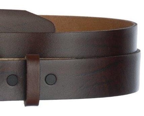 Unisex Brown Oil Tanned Leather Belt Strap with Snaps, Remove Change Buckle Easily, 1.5" W, Size Men 32, Fits Women Small 31 32 33, Made USA