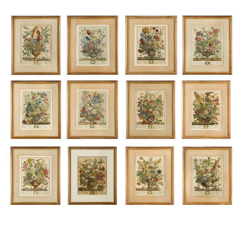 Small Vintage MARCH FLOWERS Art Print, Birth Month Flowers, Bowles, Winterthur, Gallery Wall, Special Wedding Anniversary Gift, 7.75 x 10 image 9