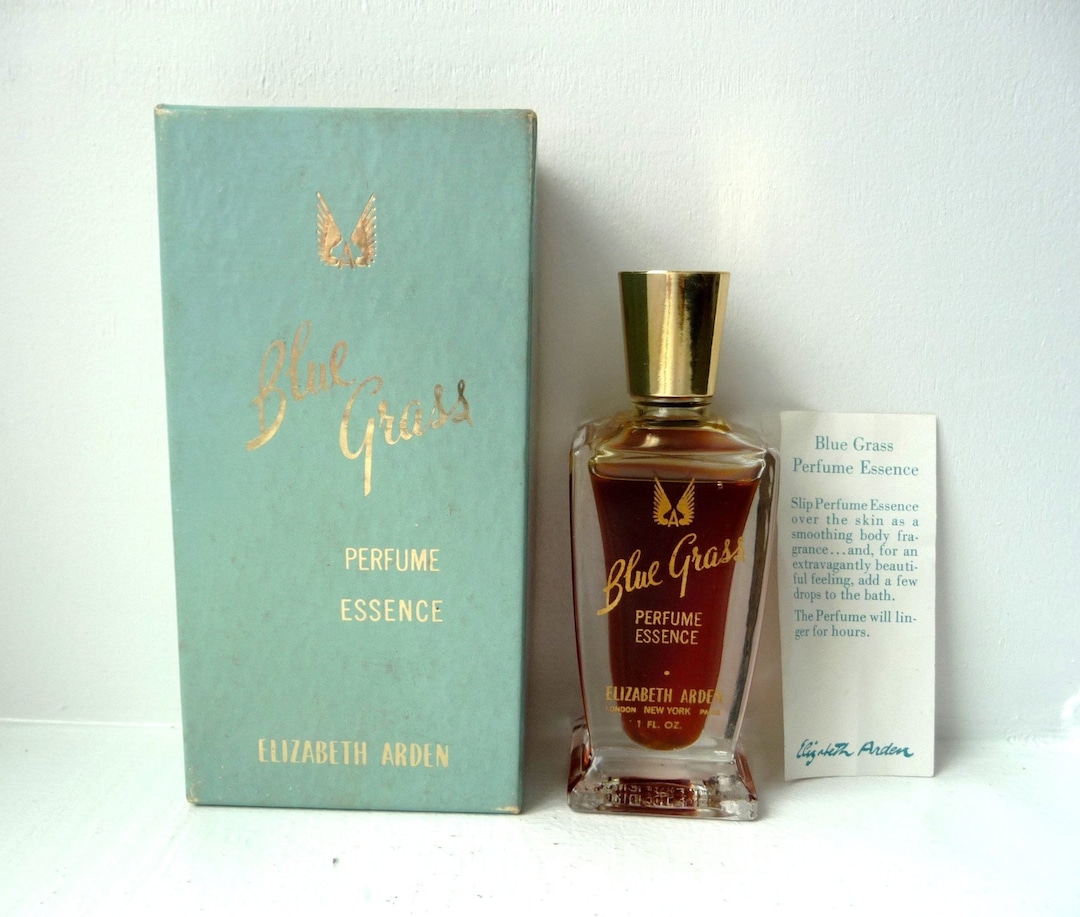 Ultra Rare NIB 1940s Elizabeth Arden Blue Grass Perfume Essence, 1