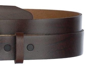 Narrow Brown Leather Belt Strap- Oil Tanned Snap On Mens Womens - 1.25" - 31 32 33 37 38 39 40 41 42 43 44 45 Inch - More Styles Avail