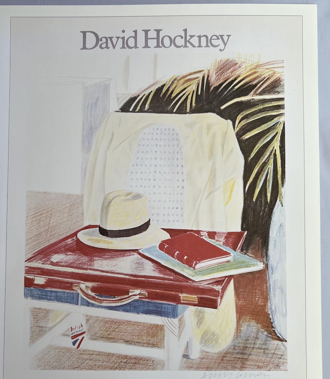 David Hockney “Still Life, Taj Hotel, Bombay” Vintage New York Art Exhibition Ad 1980 David Hockney “Still Life, Taj Hotel, Bombay” Vintage New York Art Exhibition Ad 1980