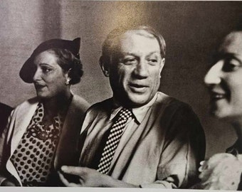 Vintage BW Print Pablo Picasso jaren 1930 Parijs foto, zwart-witfotografie, David Seymour, beroemde mensen galerij Wall Art Decor, 9 x 12