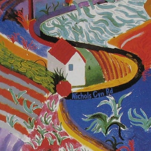 Vintage David Hockney 'Nichols Canyon Road' Litho, The Met Exhibition Poster, Los Angeles, Hollywood, Unframed Gallery Wall Art, 10 x 13.6"