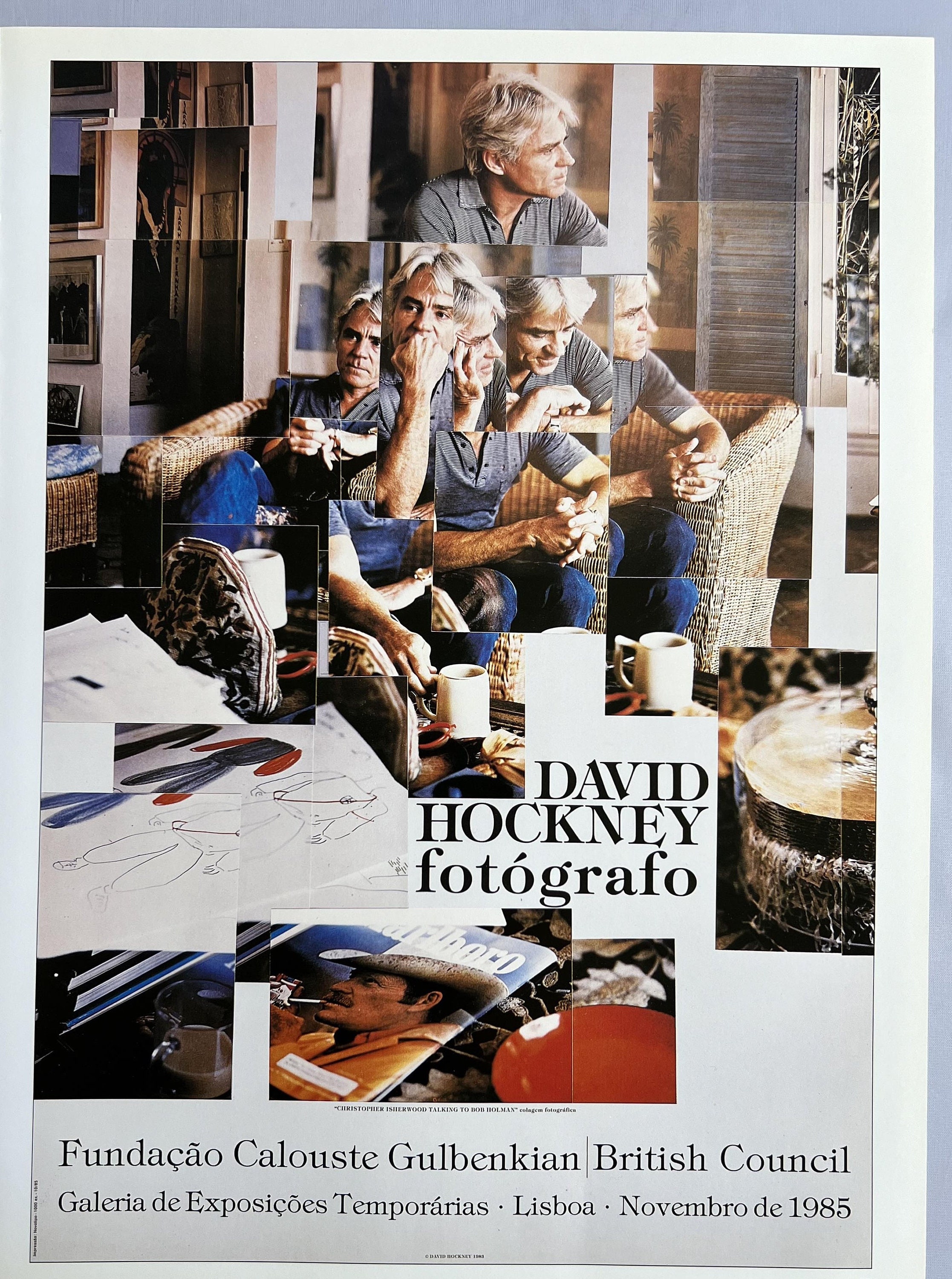 Vintage Hockney Print, 1980s Joiner Photo Compilation of Handsome