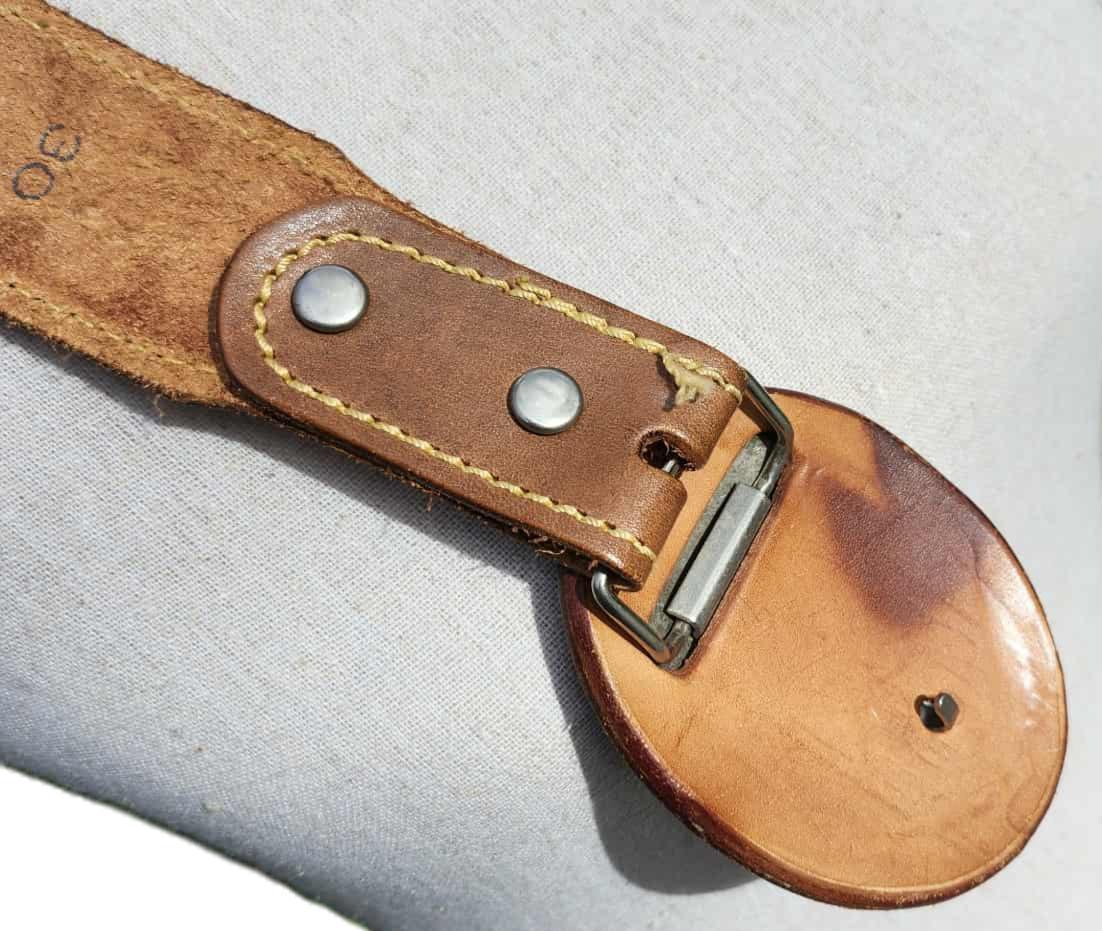 Vintage Tooled Embossed Leather Belt With Horse Head Buckle  display picture 3