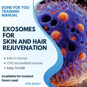 Exosomes Skin and Hair training Manual, Full detailed SOP, cpd ready for aesthetic training academies