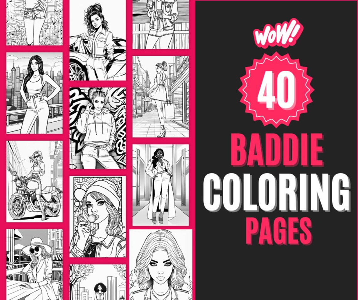 40 Baddie Coloring Pages and Coloring Sheets Girls With Attitude