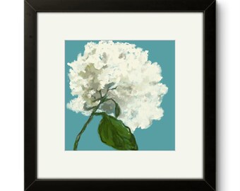 Hydrangea-Digitally created  Art Painting, printed on canvas , mat included.