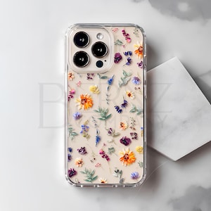 Wildflower Printed Transparent Phone Case - Eco-Friendly Design | Handcrafted with Quality Materials