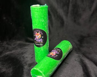 Green UV Reactive Soy Pouring Pillar Wax Play Candles