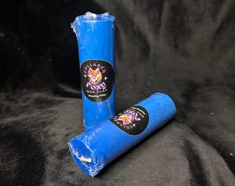 Blue UV Reactive Soy Pouring Pillar Wax Play Candle