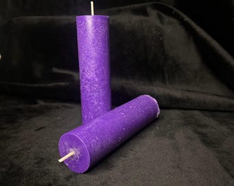 Purple Shimmer Paraffin Dripping Pillar Wax Play Candle