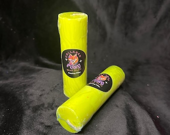 Yellow UV Reactive Soy Pouring Pillar Candles