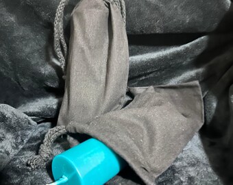 Black Canvas Drawstring Bag