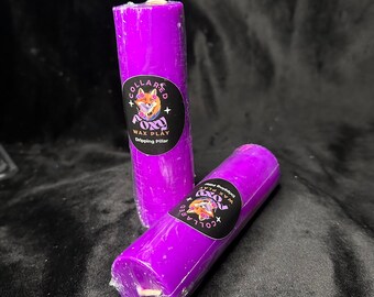Purple UV Reactive Paraffin Dripping Pillar Wax Play Candle