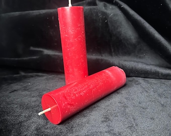 Red Shimmer Paraffin Dripping Pillar Wax Play Candle