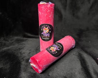 Red UV Reactive Pouring Soy Pillar Wax Play Candles