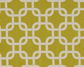 CHARTREUSE GEOMETRIC TABLE  Runners, Valance, Pillow Cover, natural print on citrine,  geometric Table runner