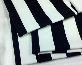 BLACK WHITE STRIPED Table  linens, Runner,  napkins, Black white  Striped Runner, 11" wide,  Nautical, Beach stripes, Wedding, Bridal