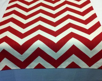 RED CHEVRON  TABLE Runner- Chevron red and white zig zag runner. wedding, bridal, shower, party, 4th of july, decor