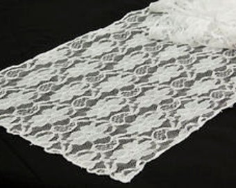 LACE RUNNER COLORS Sizes Lace Table Runner White, Champagne, Ivory, Black,  Navy, Red, Purple