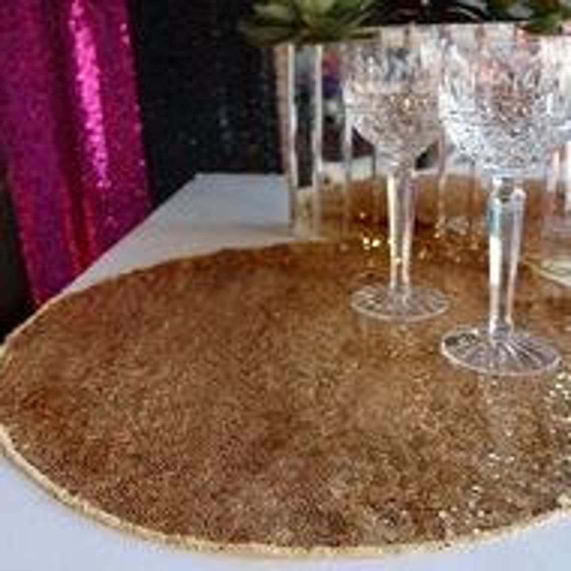 SEQUIN PLACEMATS COLORS Rounds Placemats Colors Sequin Etsy