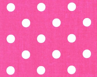 Fuchsia Hot pink Polka Dot Table LINENS - Last ones- White dots on fuchsia, Table runner, Napkins, Wedding, Bridal, Home Decor Chic