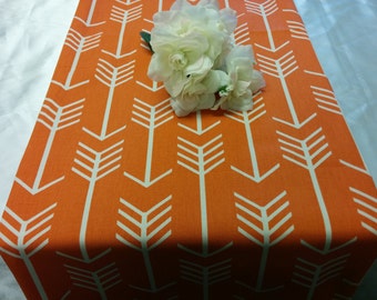 Orange ARROWS TABLE LINENS, Table Runners,  placemats, Orange, Last ones, Wedding, Bridal Home Decor Linen