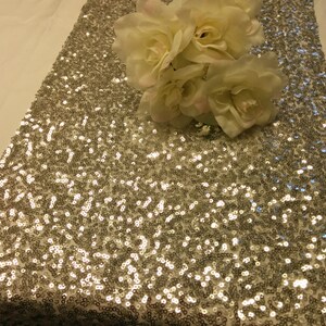 SEQUINS RUNNER COLORS Sizes Sequin Table Runner, Ivory, Champagne, Gold, Purple, Red, Turquoise, Mint, Lavender Wedding Frozen wedding image 2