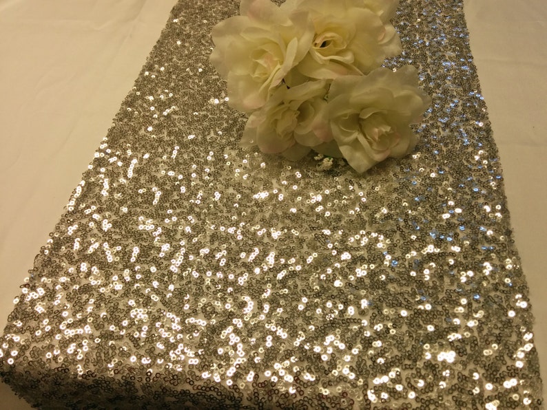 SEQUINS RUNNER COLORS Sizes Sequin Table Runner, Ivory, Champagne, Gold, Purple, Red, Turquoise, Mint, Lavender Wedding Frozen wedding image 2