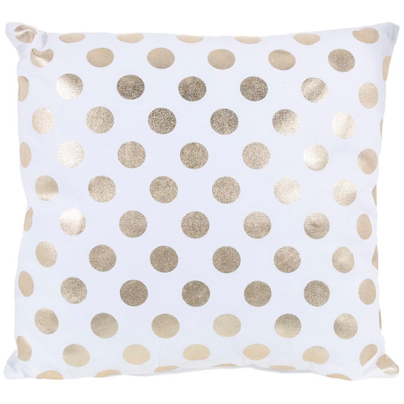 gold dot pillow
