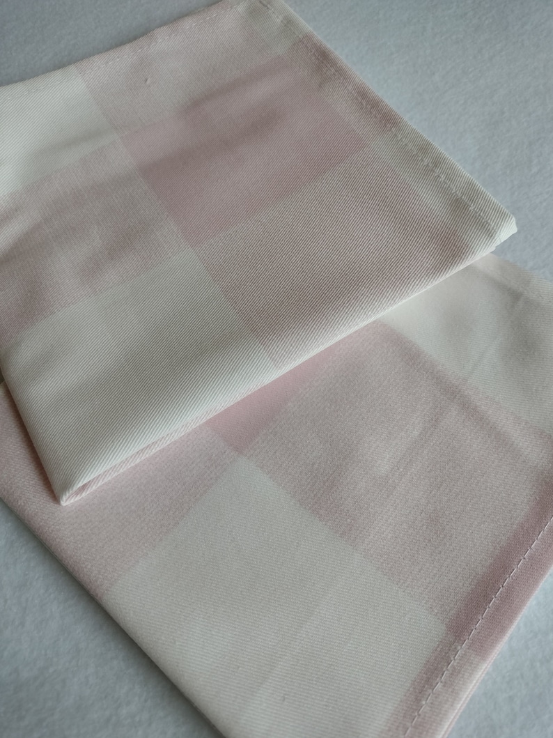 PINK BUFFALO CHECK LiNENS, Colors, Table Runners, glam buffalo plaid, Wedding, Bridal, farmhouse Decor, dining, Clearance Sale image 3