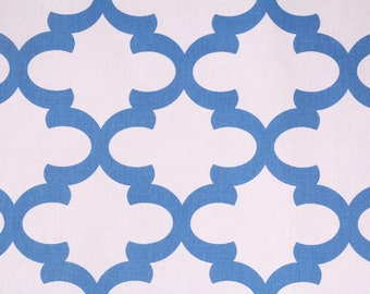 COBALT BLUE MOROCCAN Geometric Quatrefoil Tablecloth, Choose size,  Wedding linen, bridal tablecloth, shower,