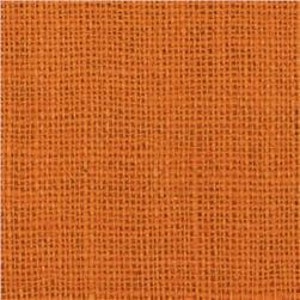 Puede incluir: Primer plano de un trozo de tela de arpillera naranja. La tela tiene una textura rugosa y un patr&oacute;n tejido.