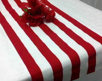 RED STRIPE RUNNERS,  11" wide, Stripes, Red striped, Runners, Nautical, Beach, Wedding, Bridal, Home Decor