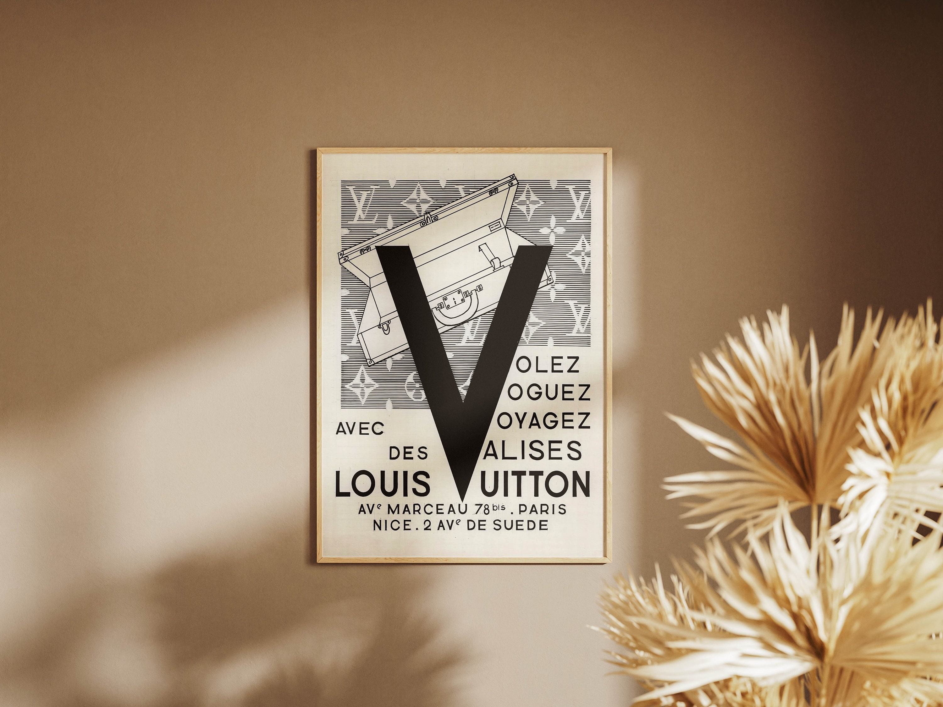 Louis Vuitton Advertising Poster, 30's / 40's Style Print Louis Vuitton Advertising Poster, 30's / 40's Style Print