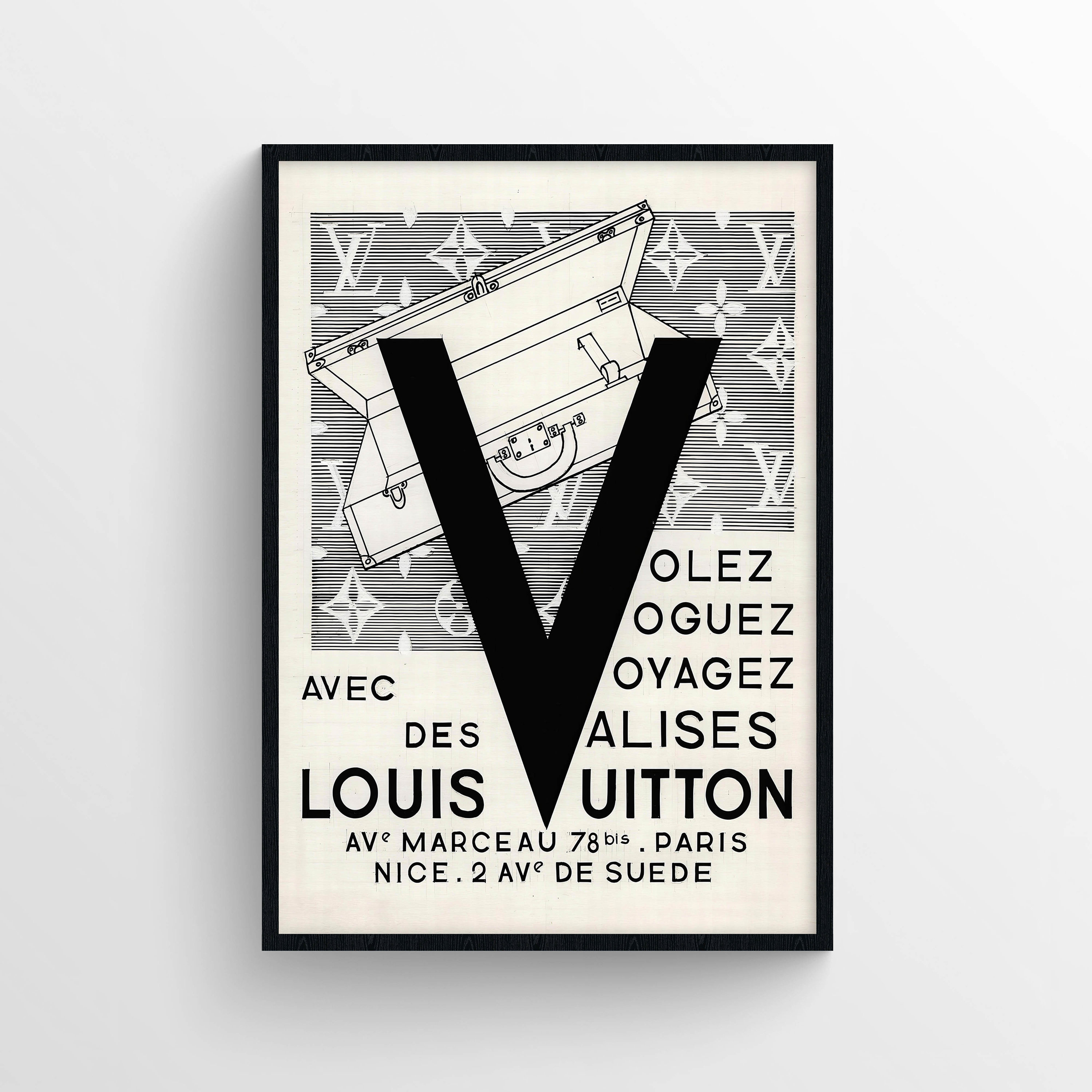 2024年秋冬新作 30's Poster, Advertising Vuitton Louis / Print Style 40's 小物入れ