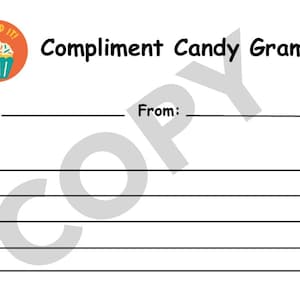 Tarjeta de felicitación Candy Gram